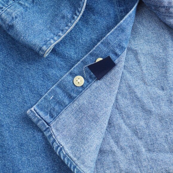 Vintage Chaps Ralph Lauren Denim Button Down Shirt Long Sleeve Mens Size XL - Picture 9 of 14